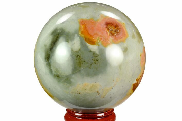 Polished Polychrome Jasper Sphere - Madagascar #124154